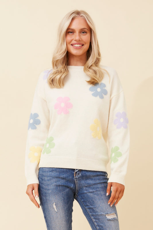KATHRYN KNIT JUMPER - IVORY