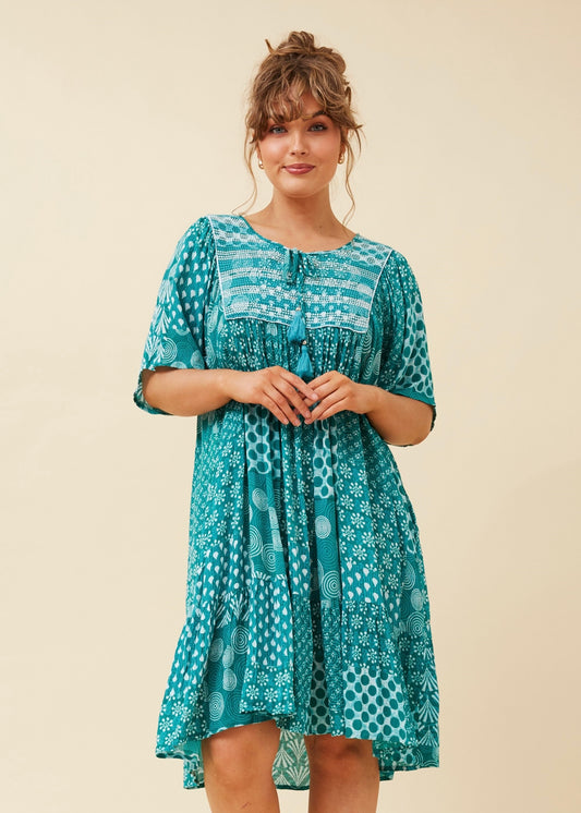 JUDIE MINI DRESS - GREEN