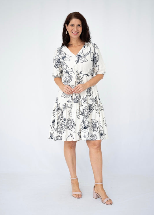 AVERIE MINI DRESS - NAVY