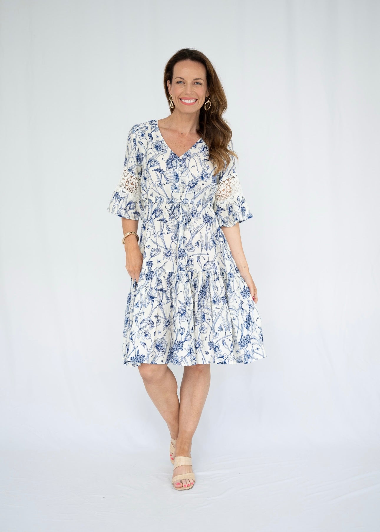 BEVERLY MINI DRESS - BLUE
