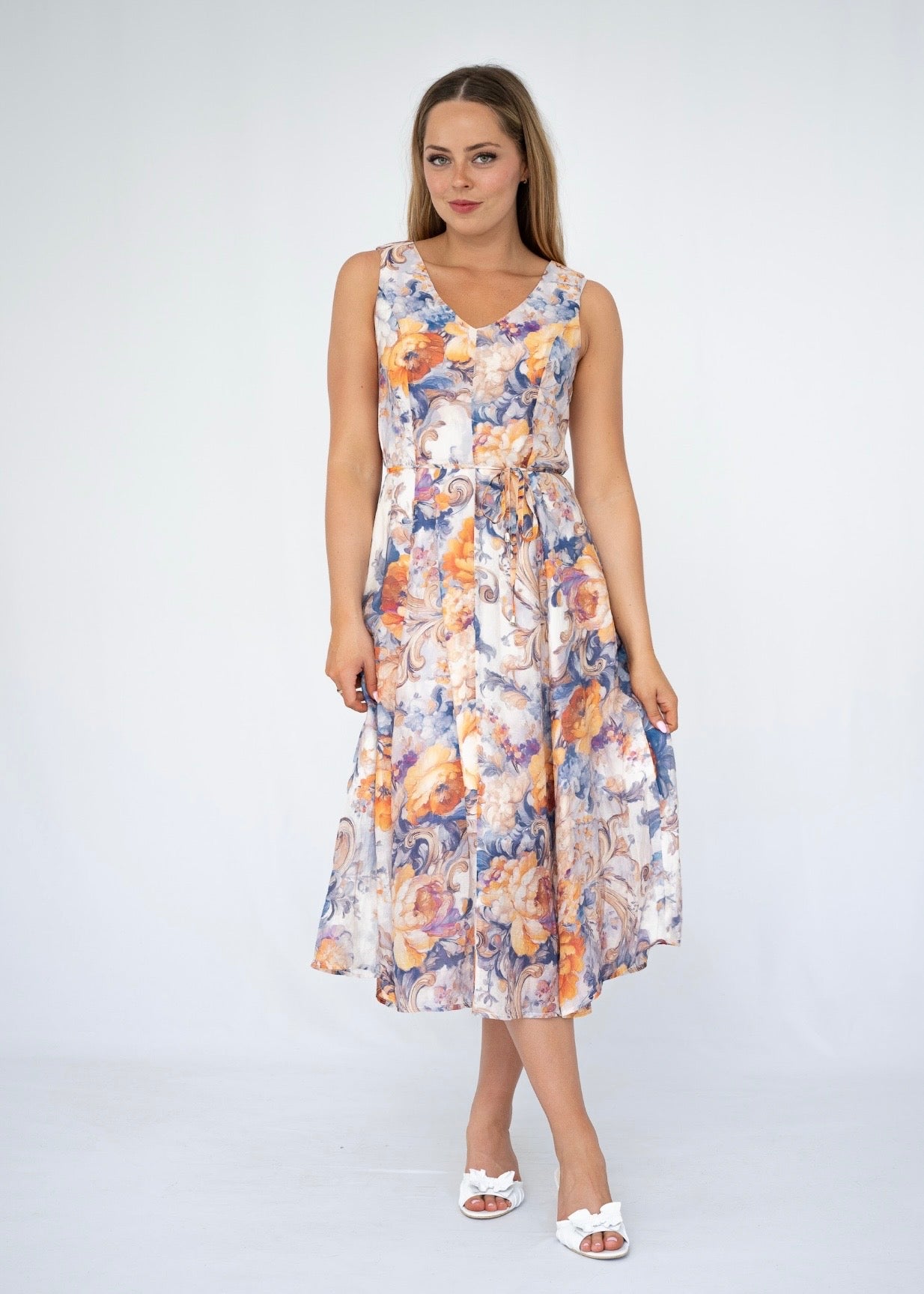 ALESSIA MIDI DRESS - BLUE