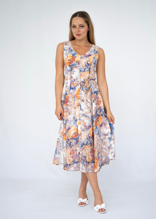 ALESSIA MIDI DRESS - BLUE