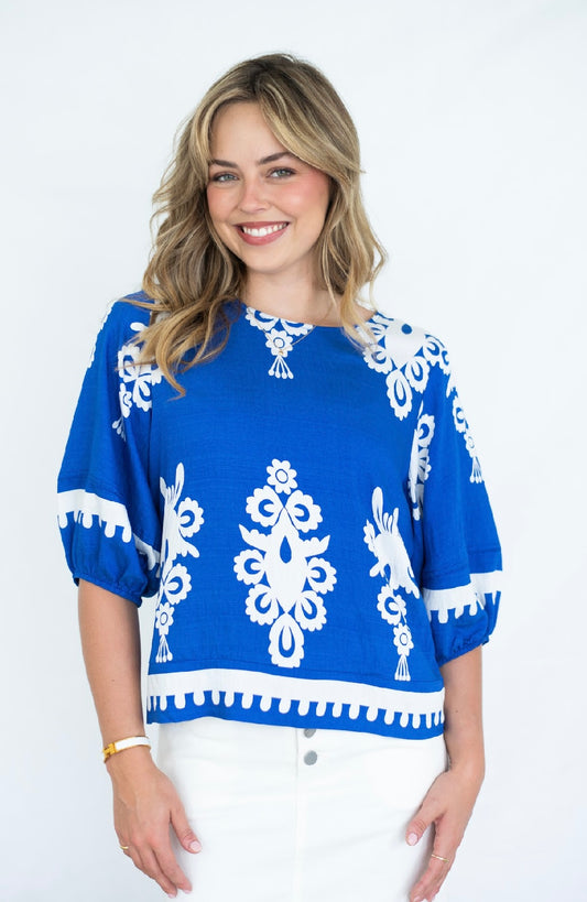 SIARRA TOP - COBALT BLUE