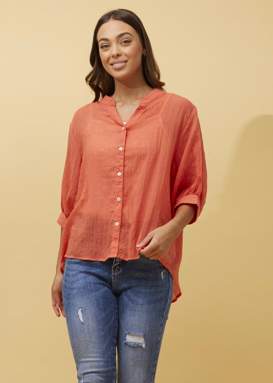 ELAINE TOP - TANGERINE