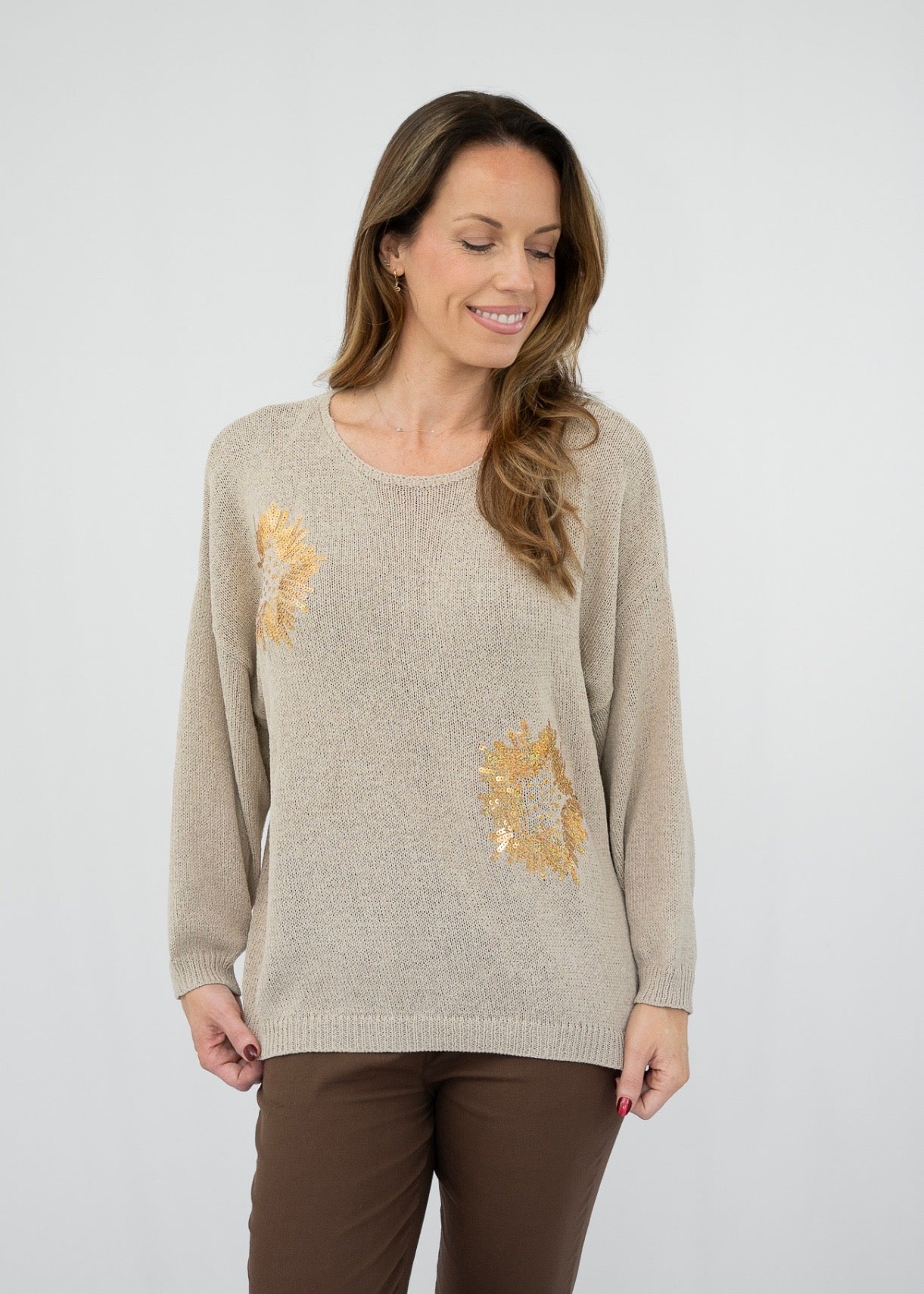 ELENORA KNIT JUMPER - BEIGE