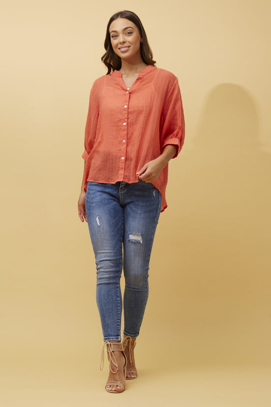 ELAINE TOP - TANGERINE