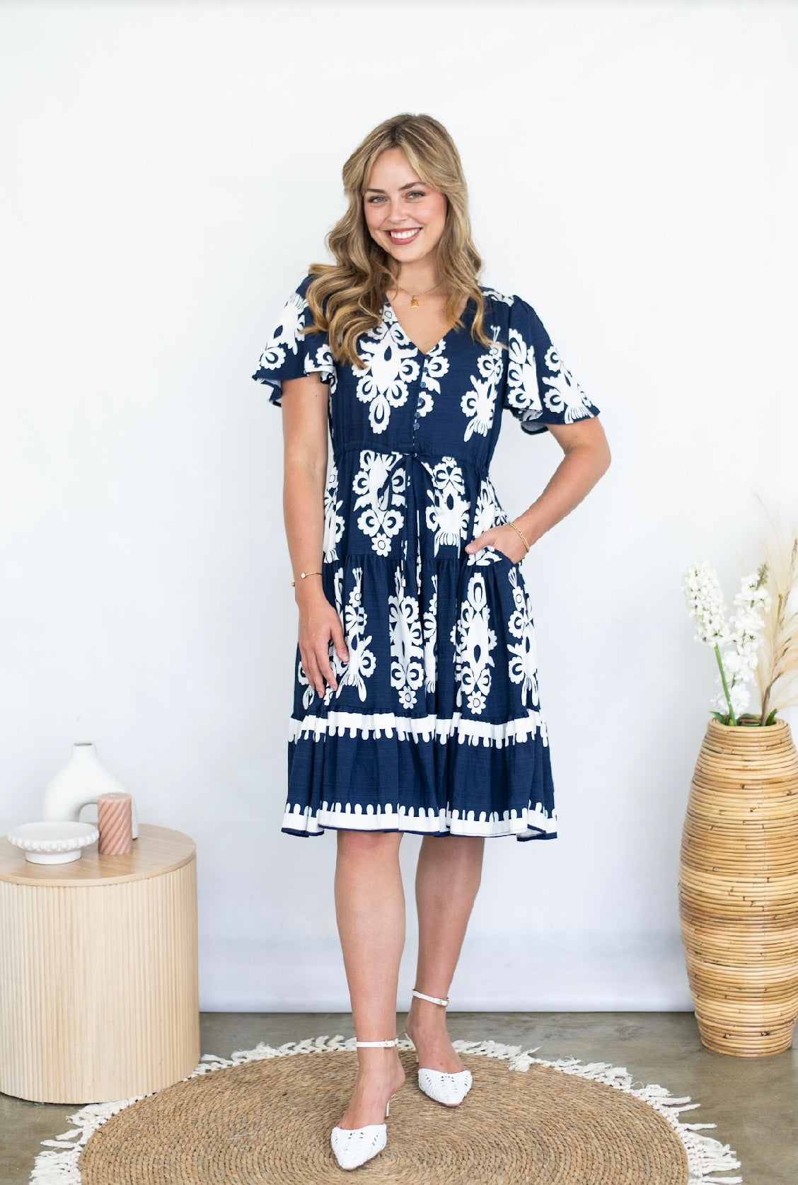 SIARRA MINI DRESS - NAVY