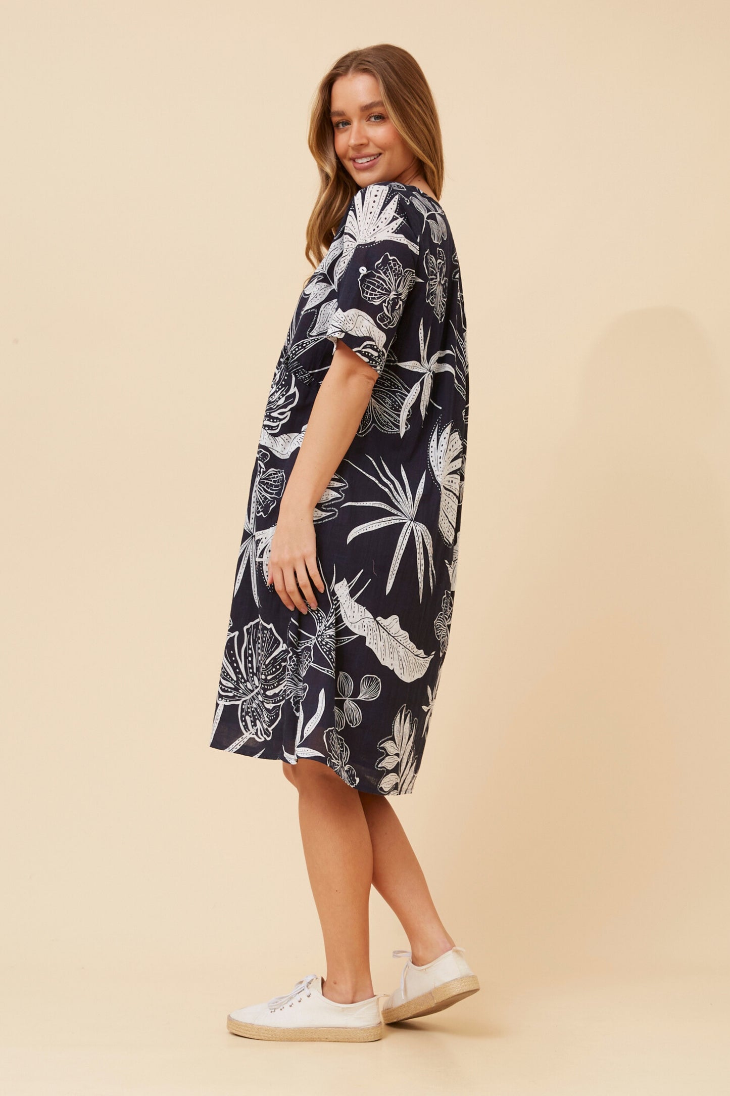 BRETTA MINI DRESS - NAVY