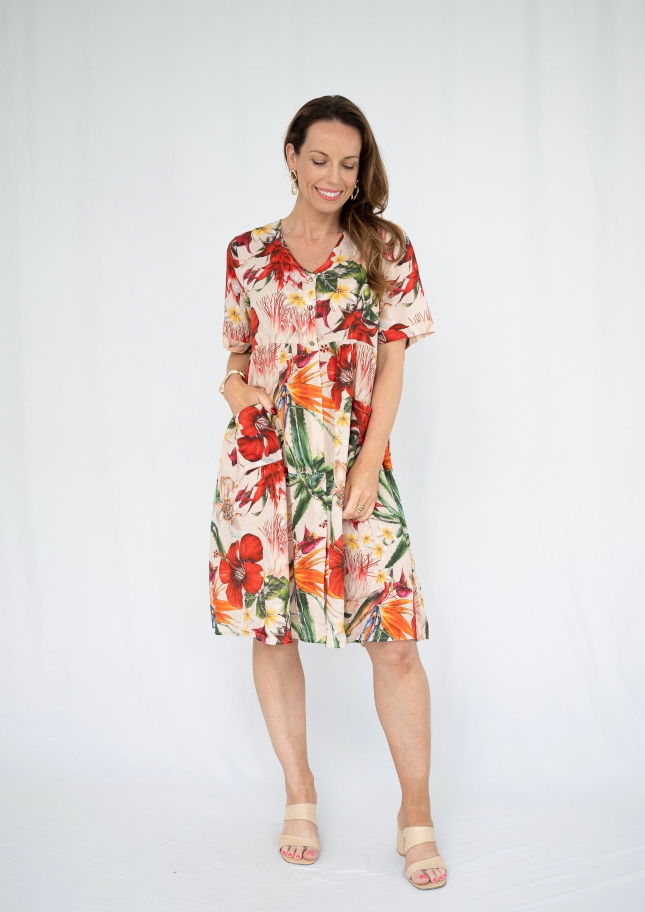 LOUISA MINI DRESS - RED