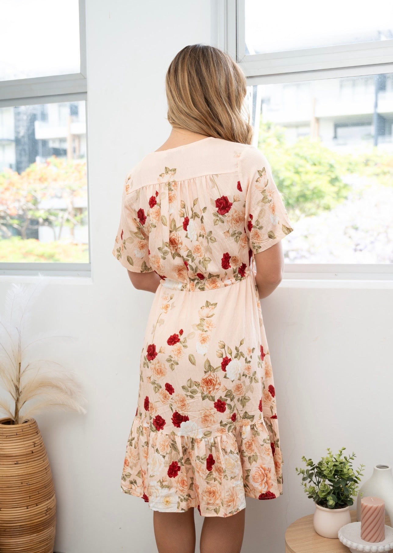 KRISTINA MINI DRESS - PEACH