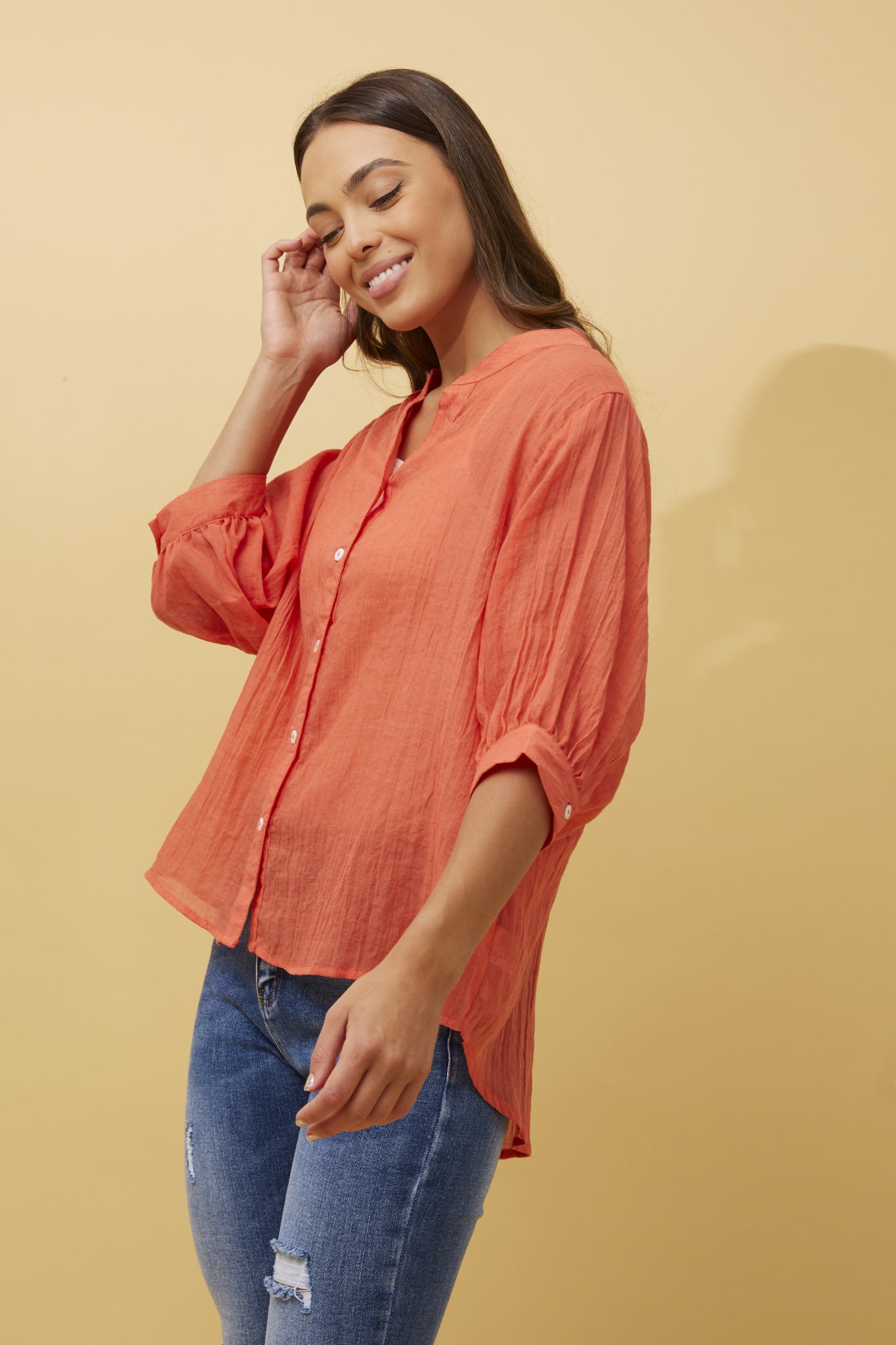 ELAINE TOP - TANGERINE