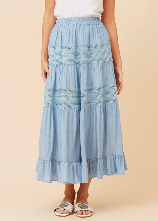 LAINEY SKIRT - BLUE JEAN