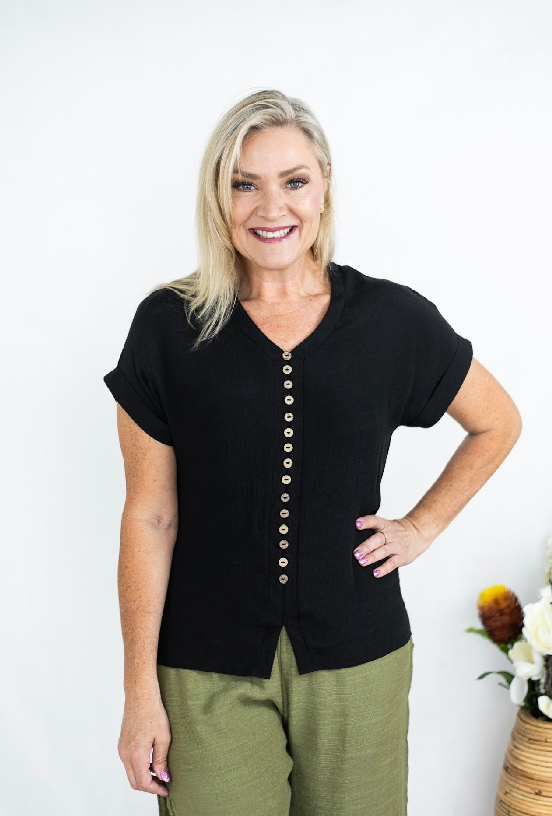 BRONWYN TOP - BLACK