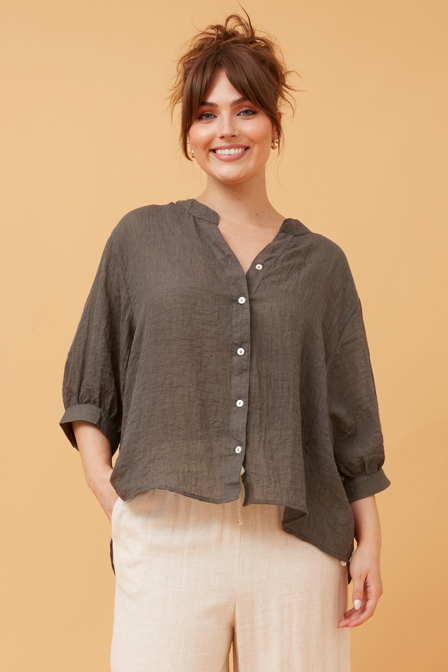 ELAINE TOP - WALNUT