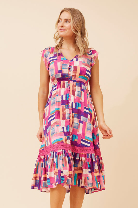 CASSIDY MIDI DRESS - PINK