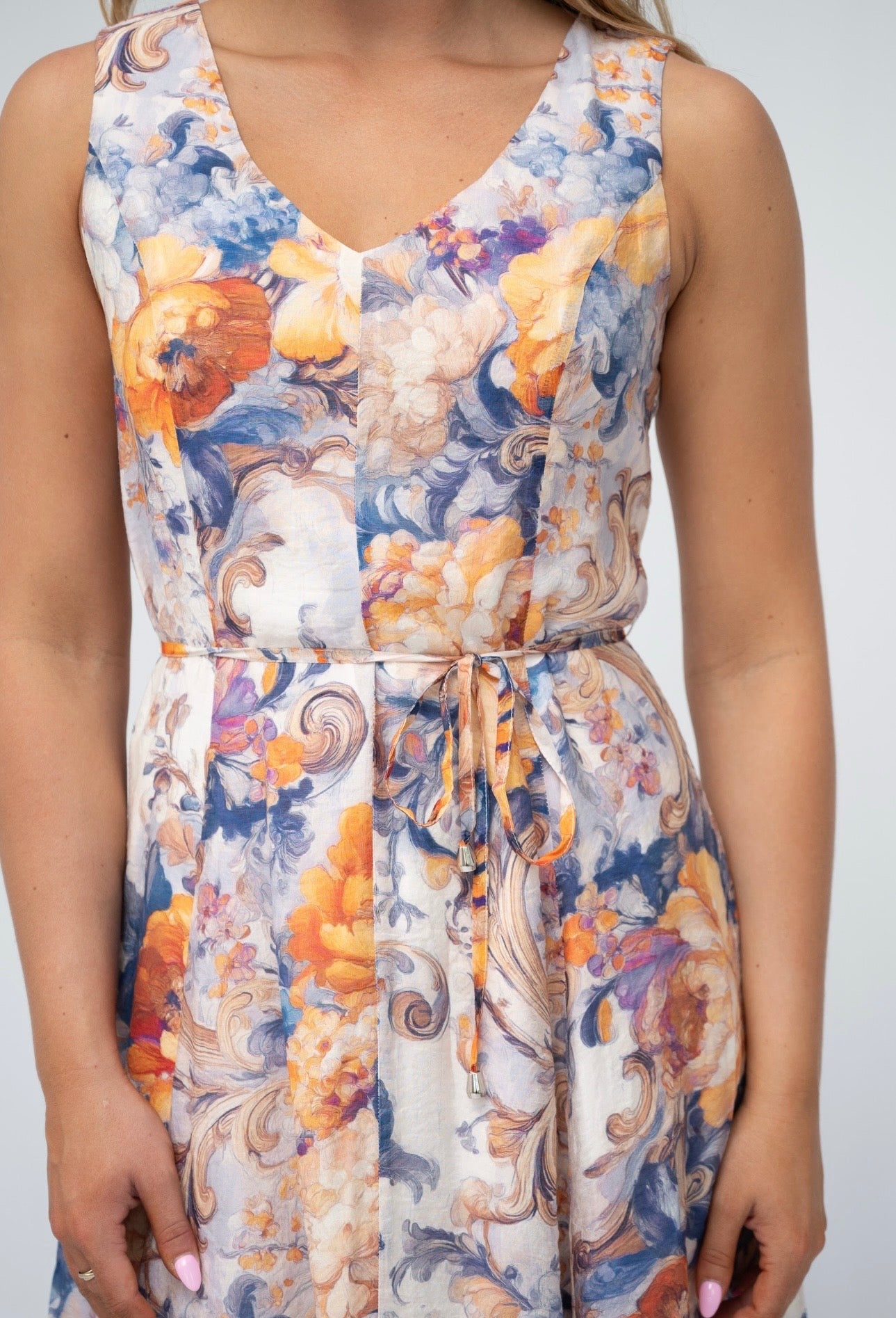 ALESSIA MIDI DRESS - BLUE