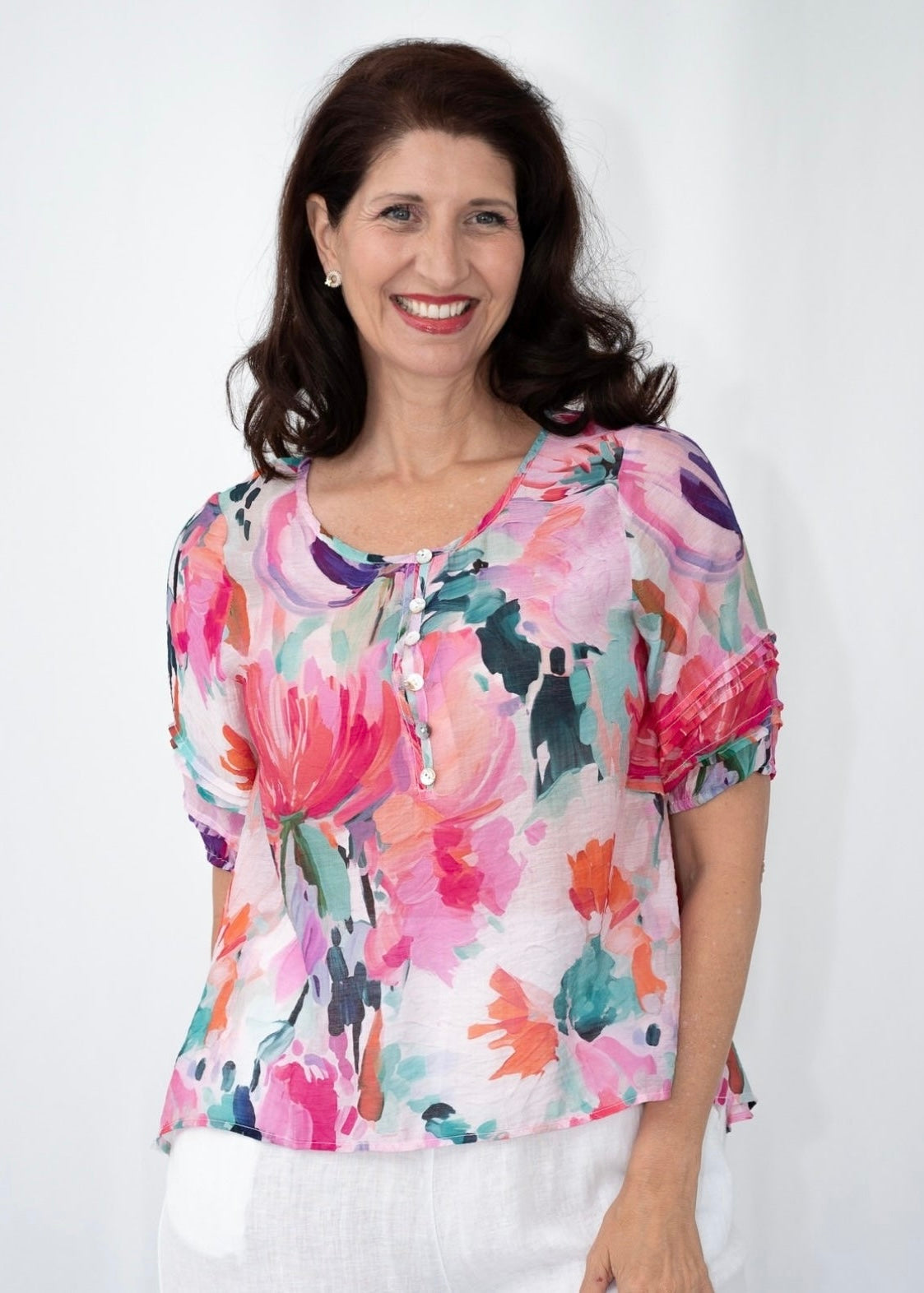 FLORENCE TOP - HOT PINK