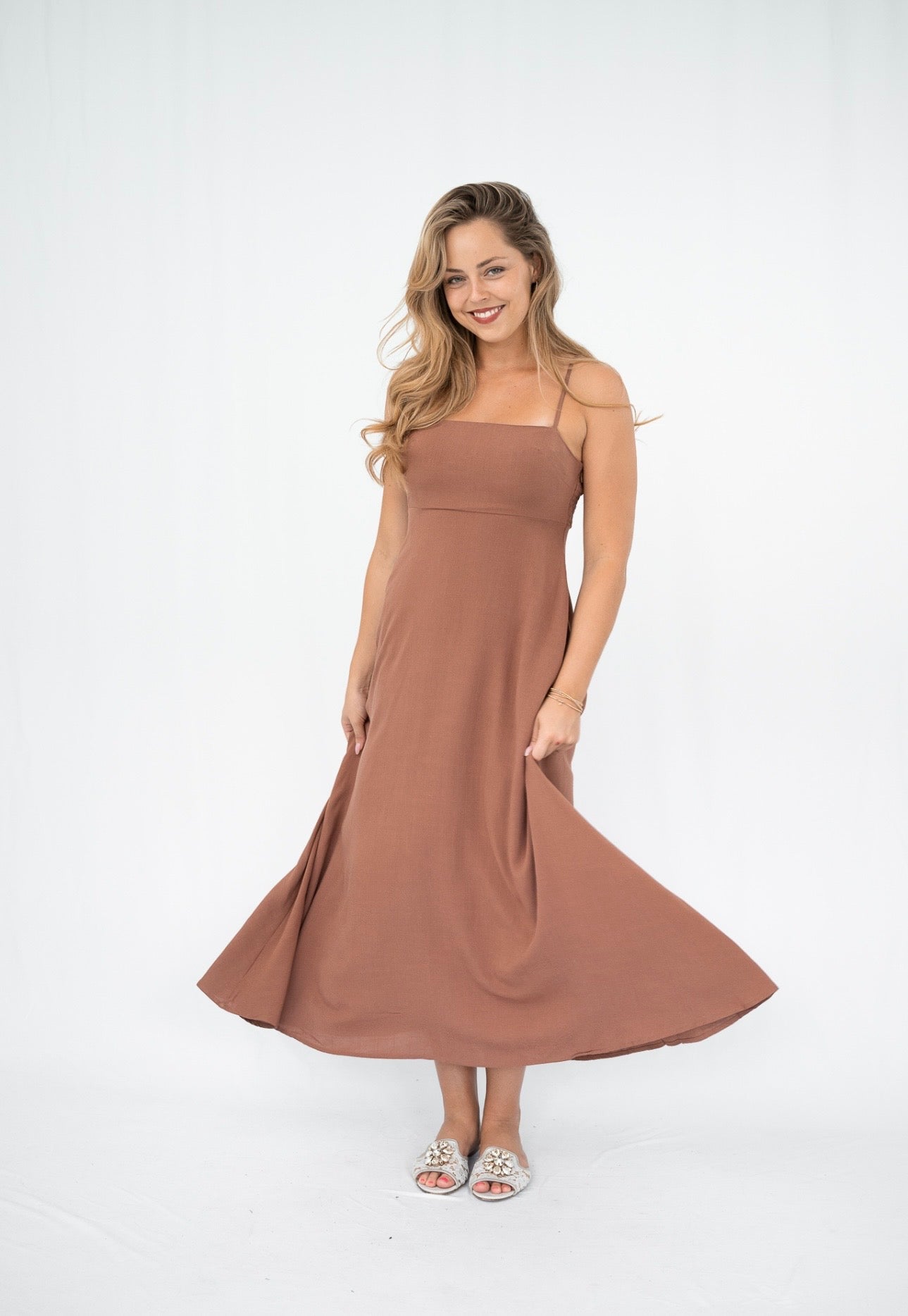 TRIXIE MAXI DRESS - CHOCOLATE