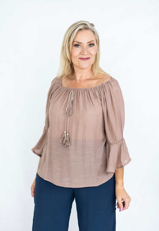 GWEN TOP - MOCHA