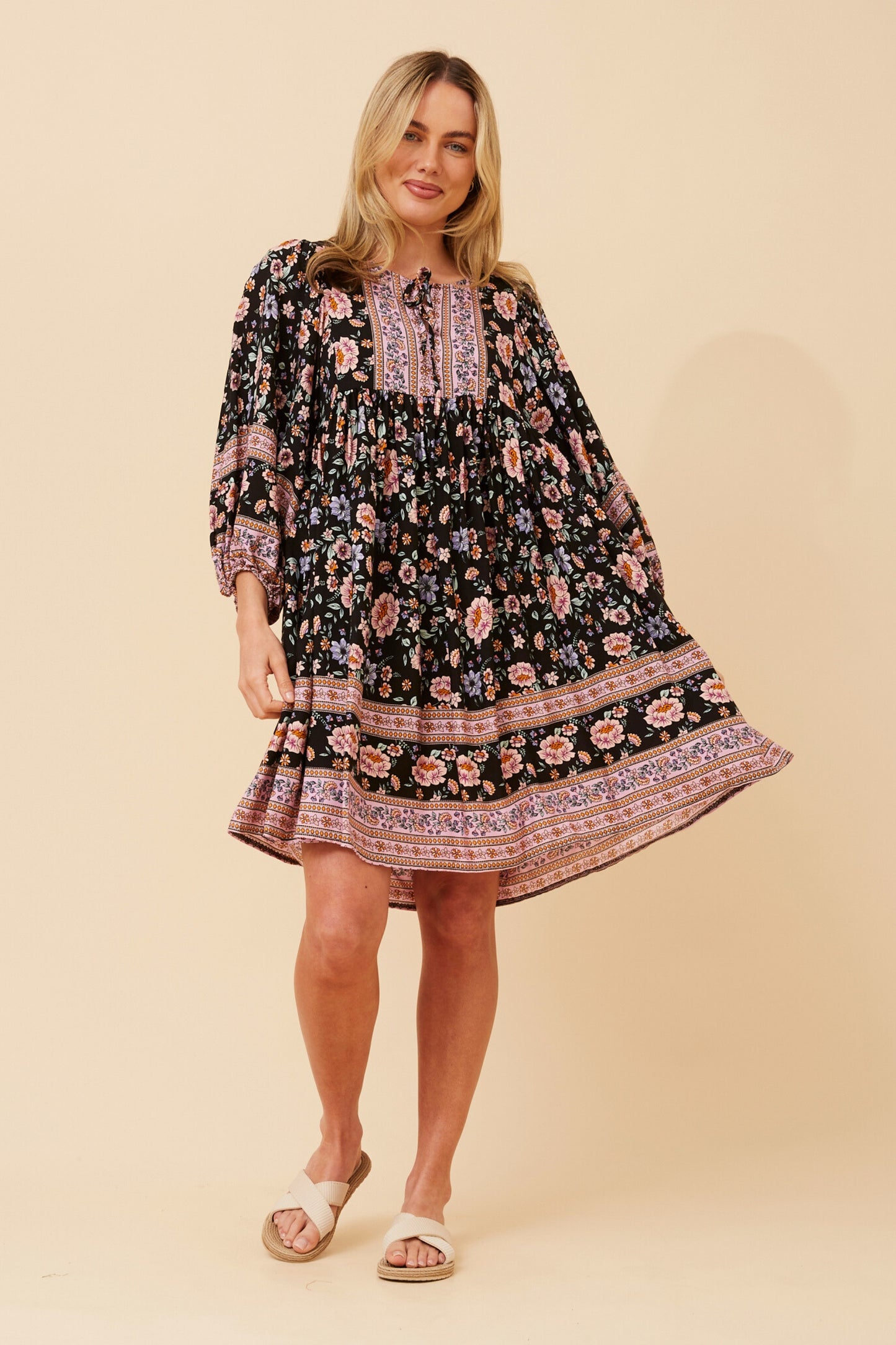 GRACIA MINI DRESS - BLACK