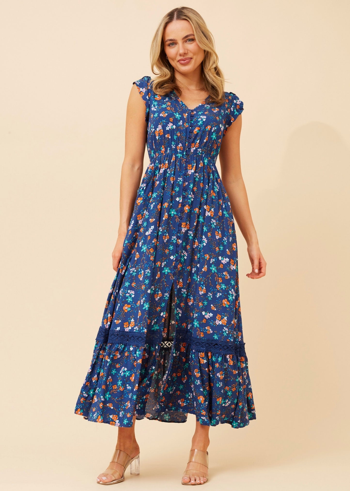 CASSIDY MAXI DRESS - BLUE