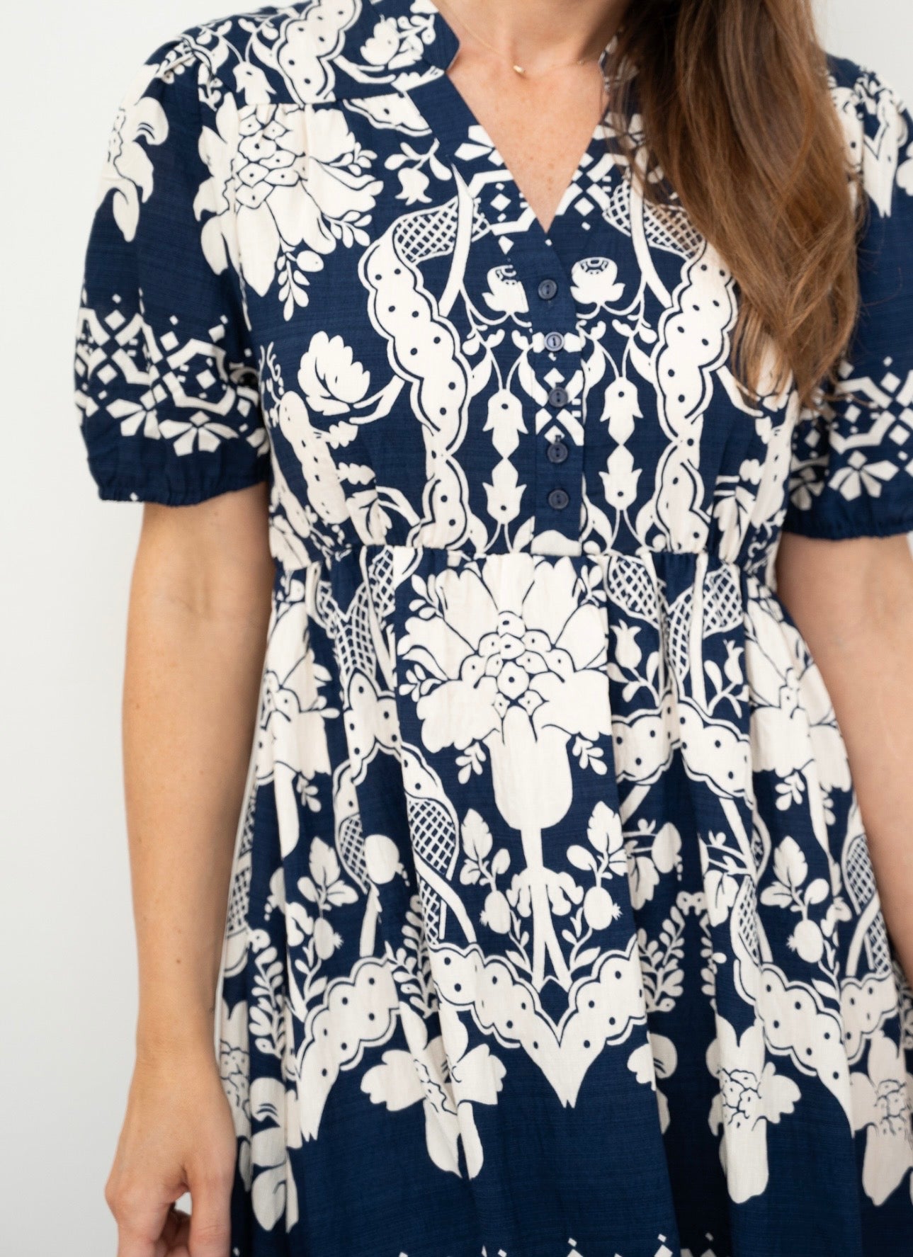 JEMIMA MINI DRESS - NAVY