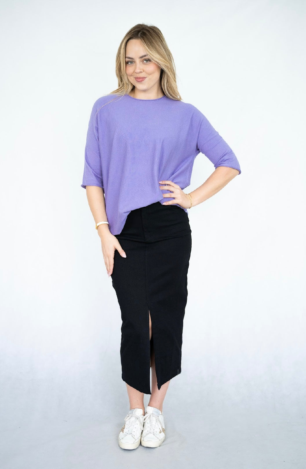 RYLEY KNIT JUMPER - VIOLET