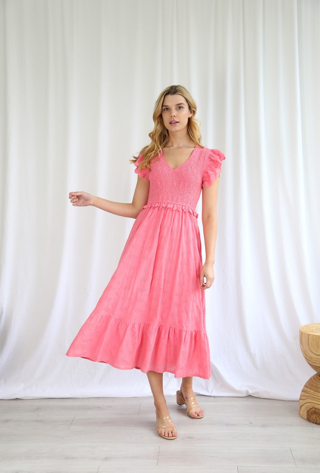 MILLIE MIDI DRESS - PINK