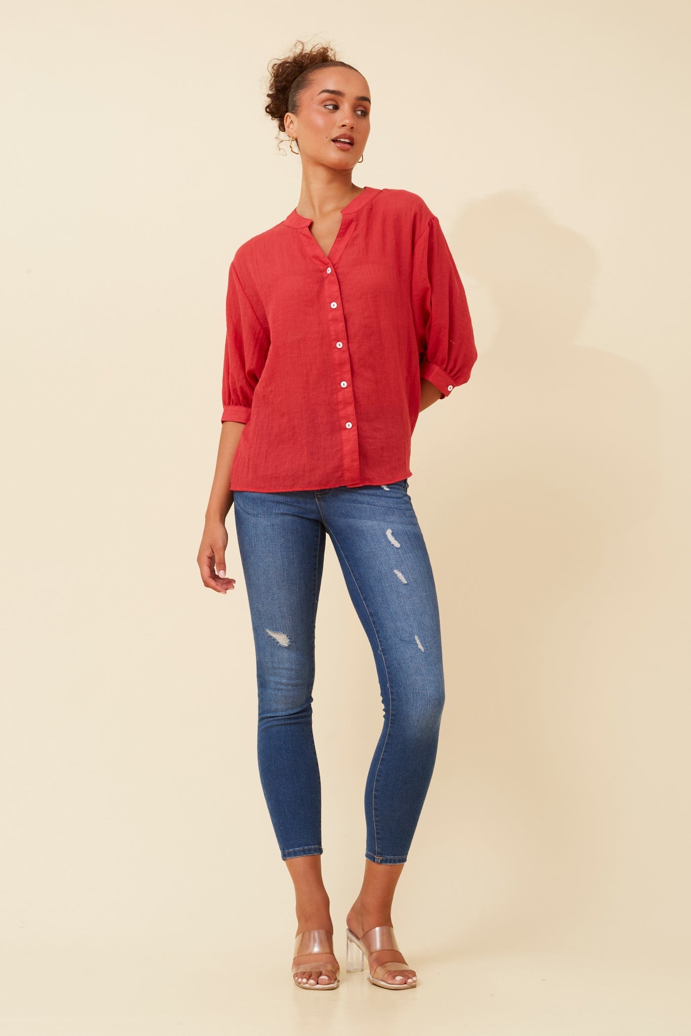 ELAINE TOP - RICH RED