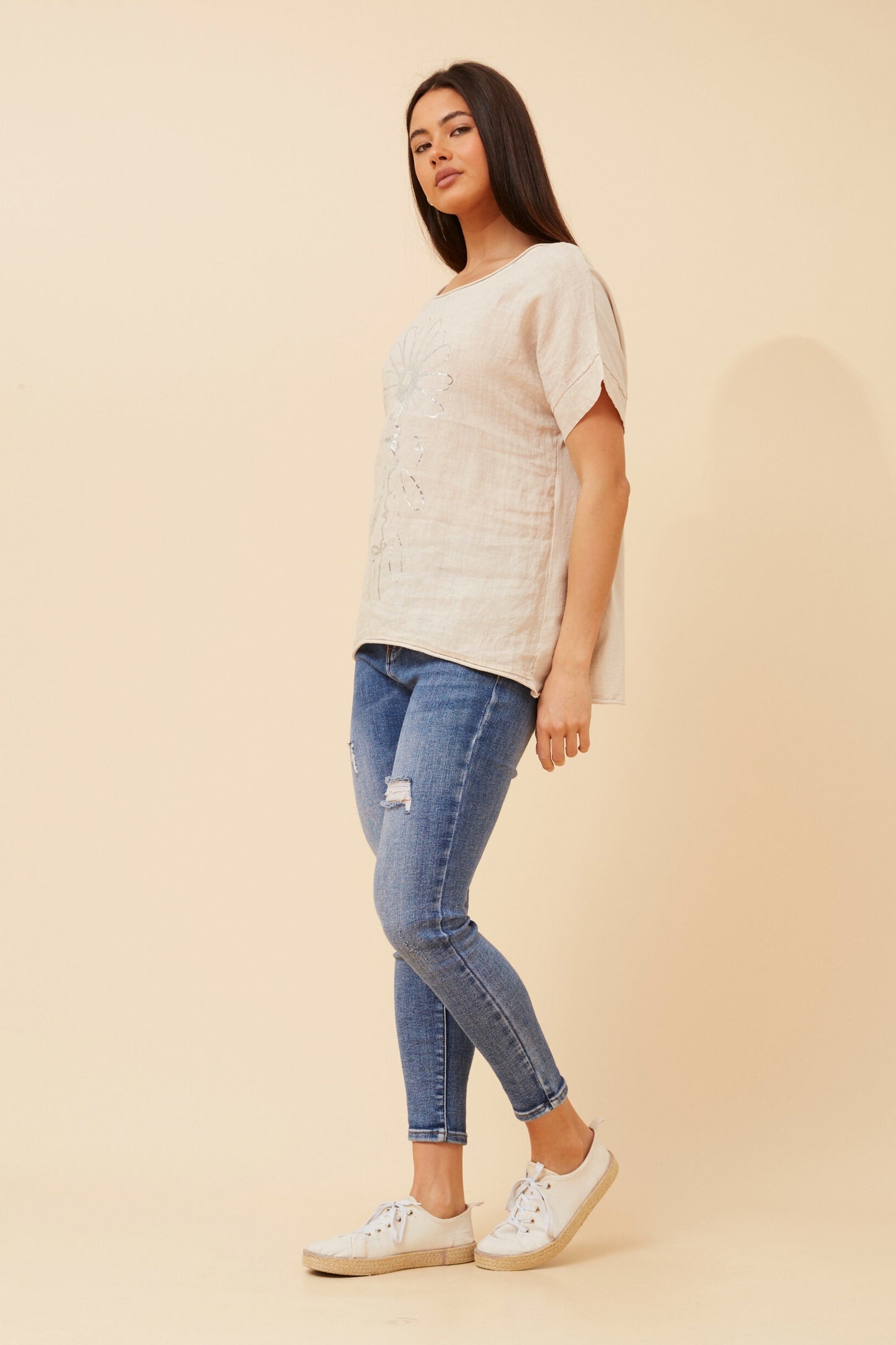 JOVIE TOP - LINEN