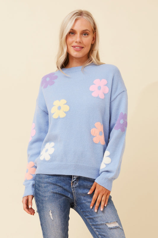 KATHRYN KNIT JUMPER - BLUE