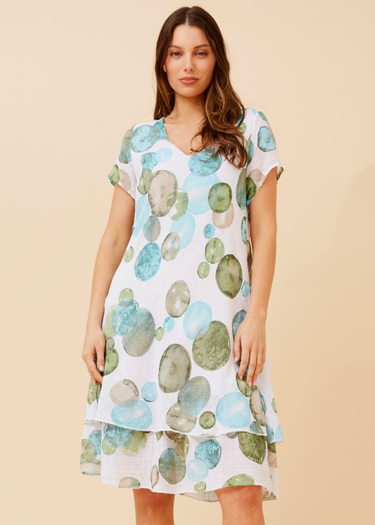 NARELLE MINI DRESS - WHITE SPOT