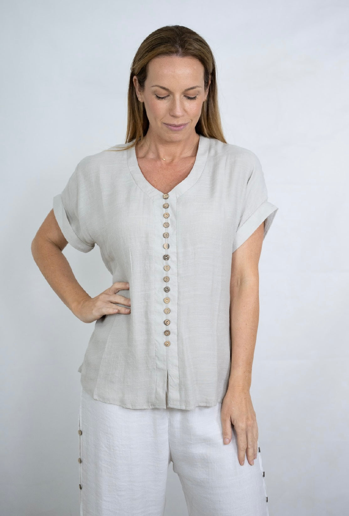 BRONWYN TOP - BEIGE