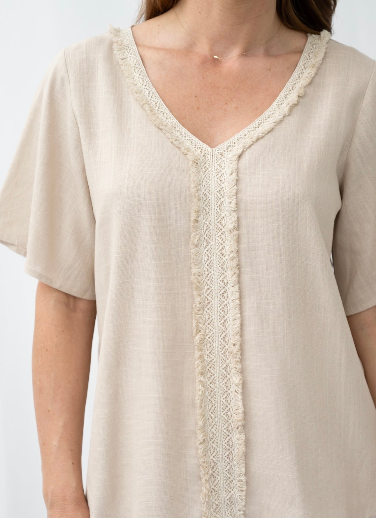 EVELYN TOP - TAUPE