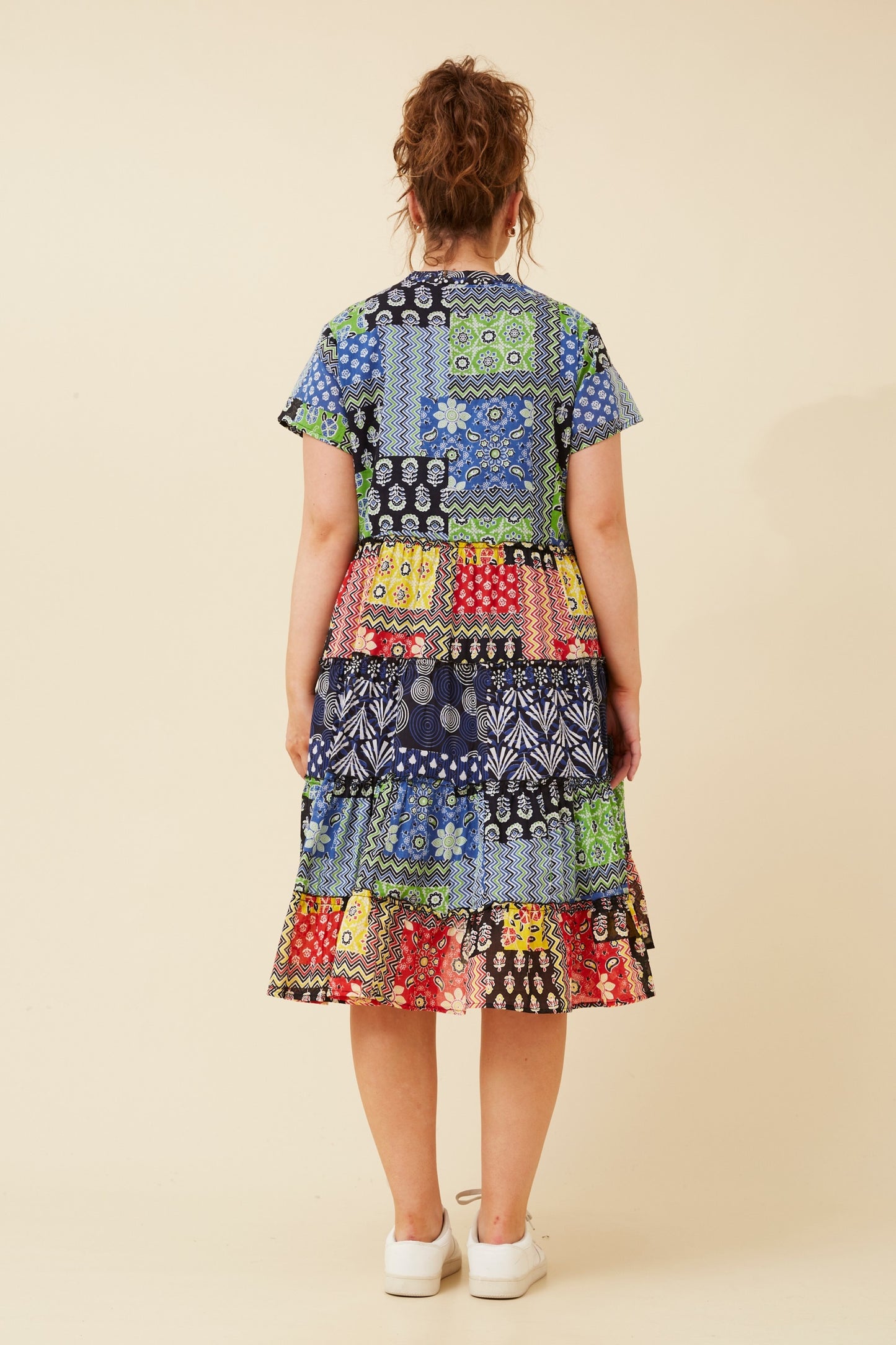 KEISHA MINI DRESS - MULTI BLUE