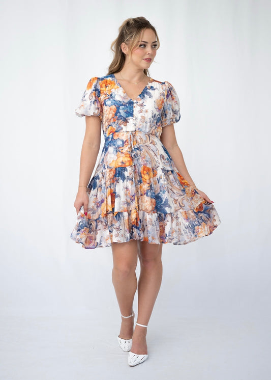 ALESSIA MINI DRESS - BLUE