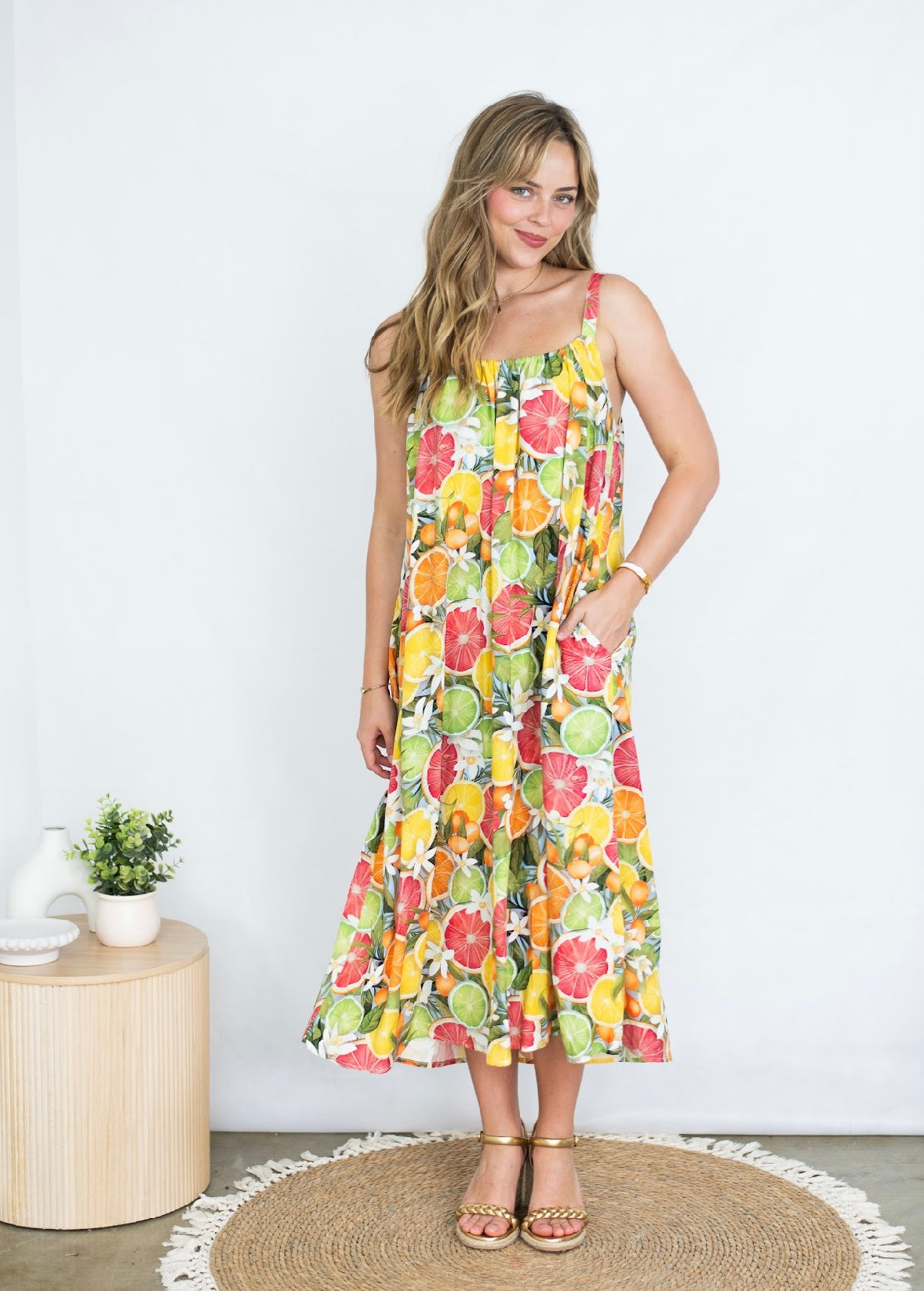 CITRUS MIDI DRESS