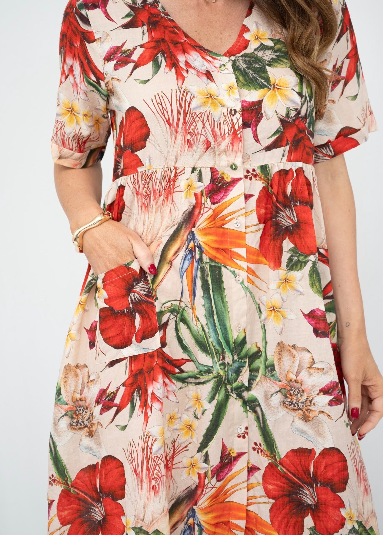 LOUISA MINI DRESS - RED