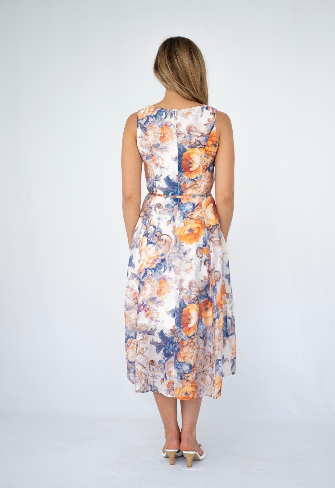 ALESSIA MIDI DRESS - BLUE