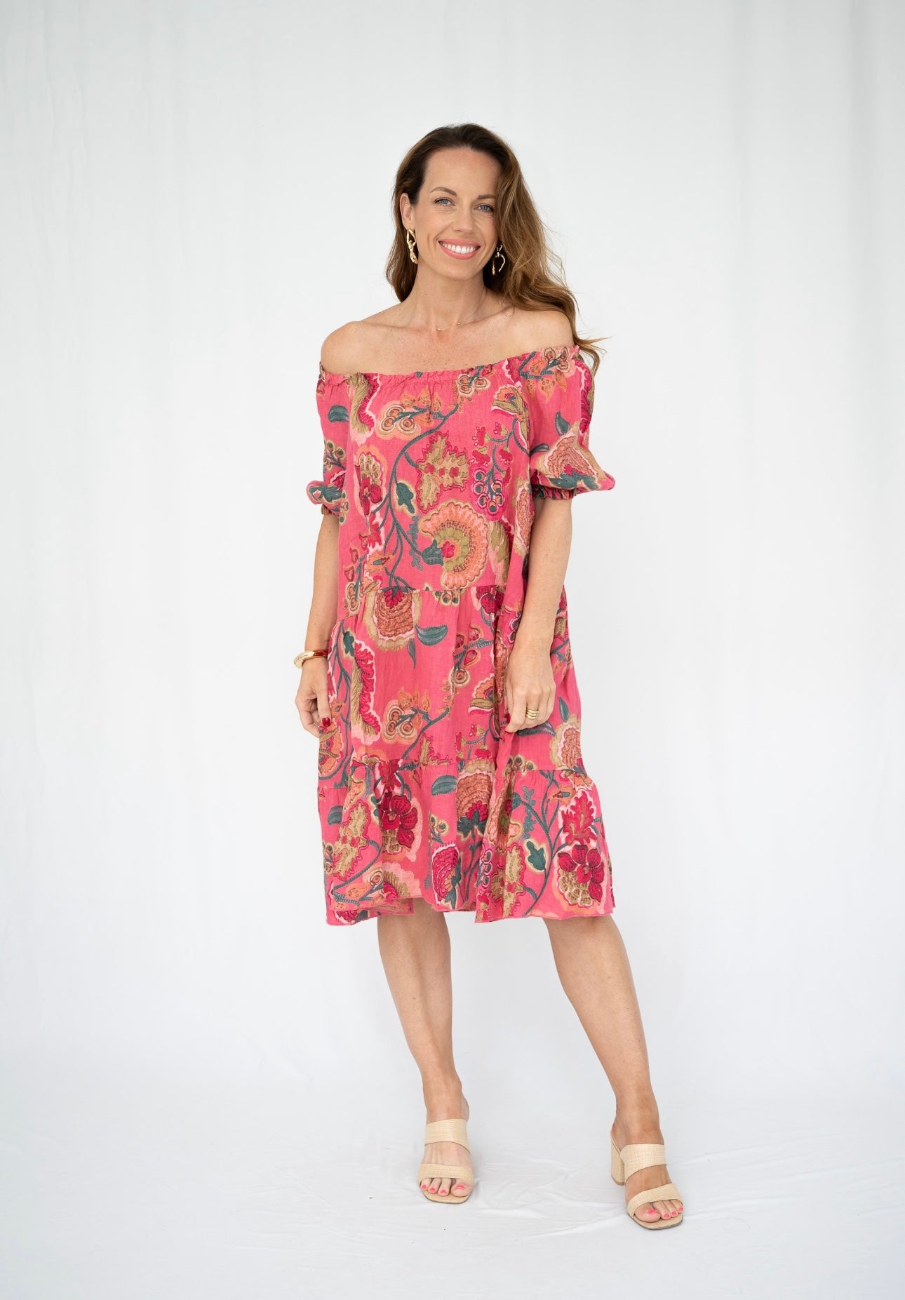 GABRIELLE MINI DRESS - HOT PINK