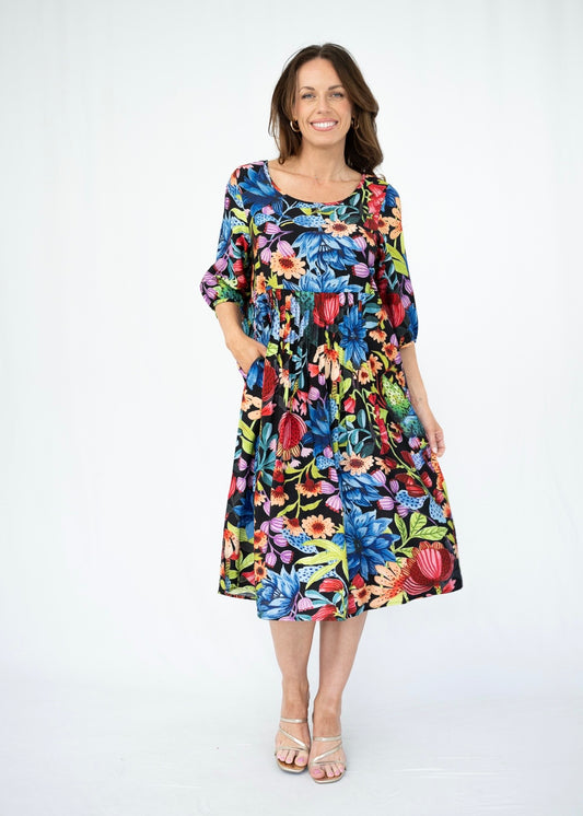 VANETTA MIDI DRESS - BLACK