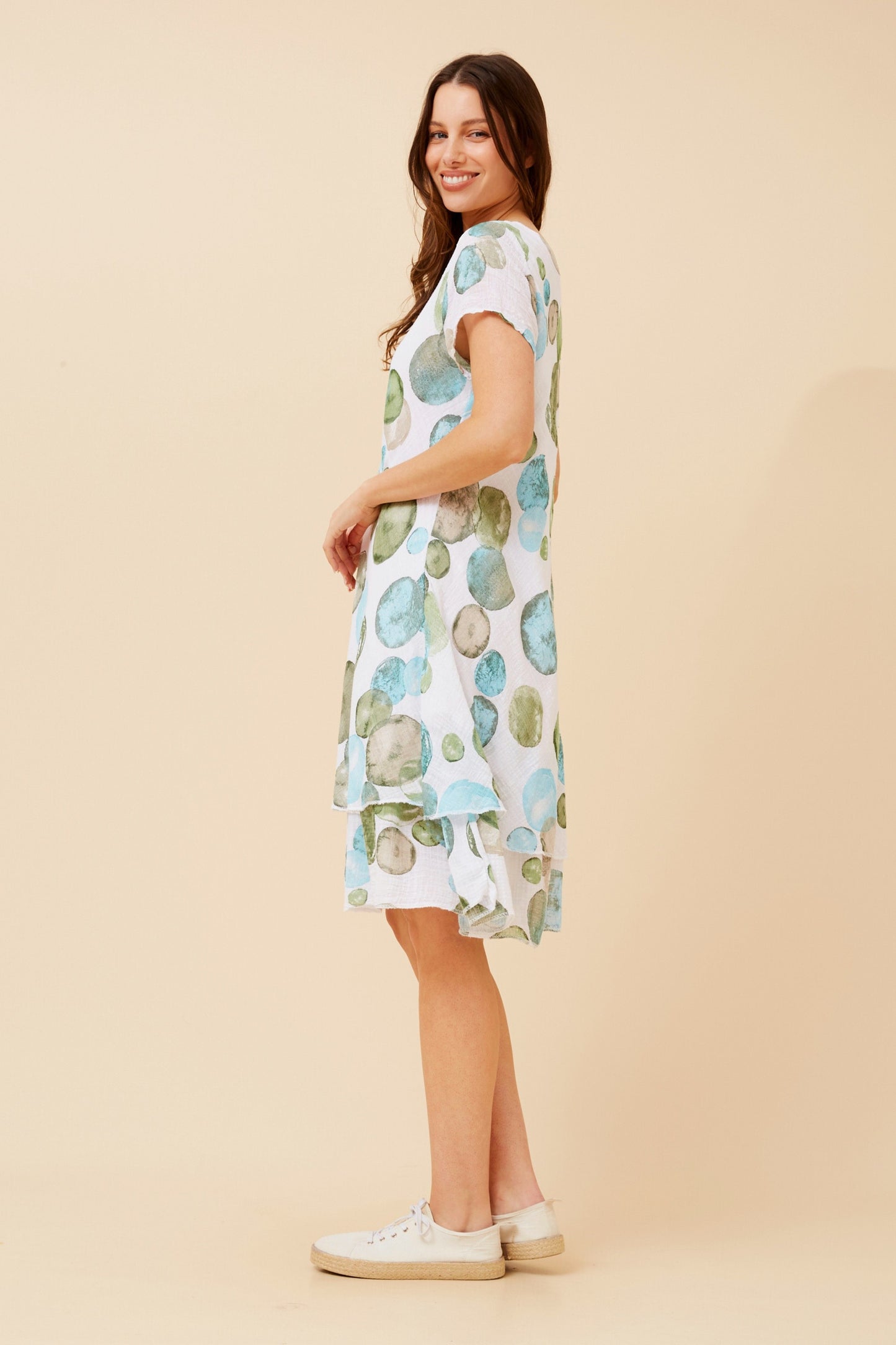 NARELLE MINI DRESS - WHITE SPOT