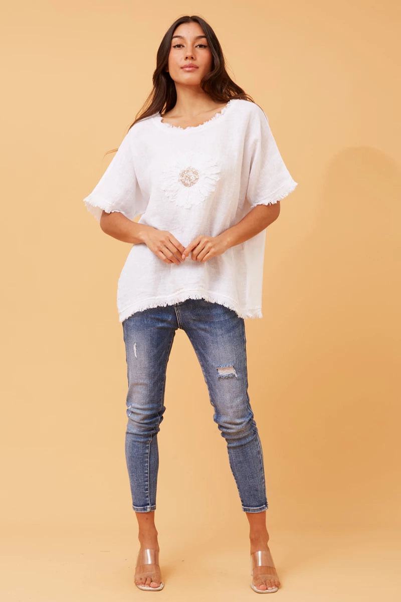 LAUREN TOP - WHITE