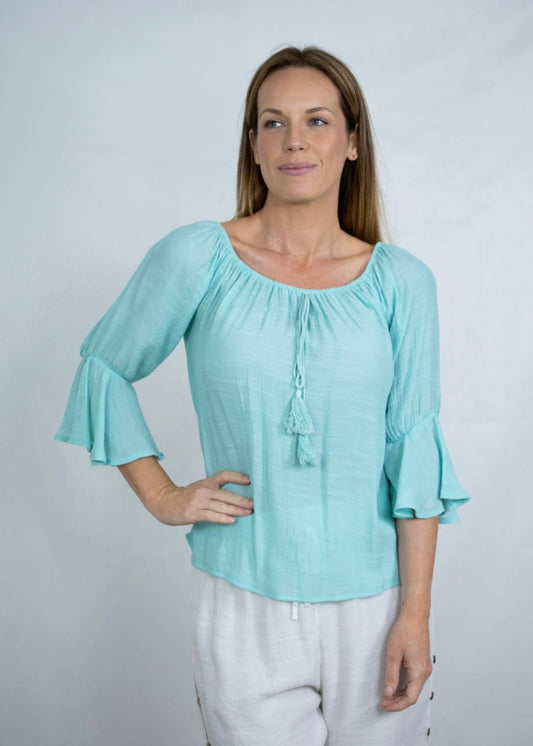 GWEN TOP - AQUA