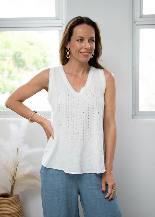 NELLIE TOP - WHITE