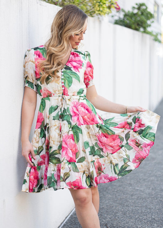 RHIANNAN MINI DRESS - PINK