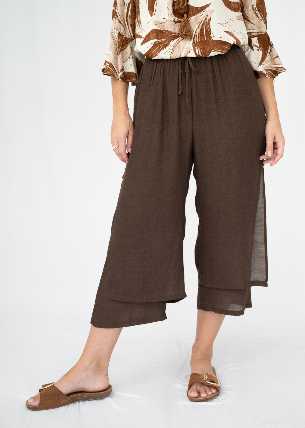 ALINA PANTS - CHOCOLATE