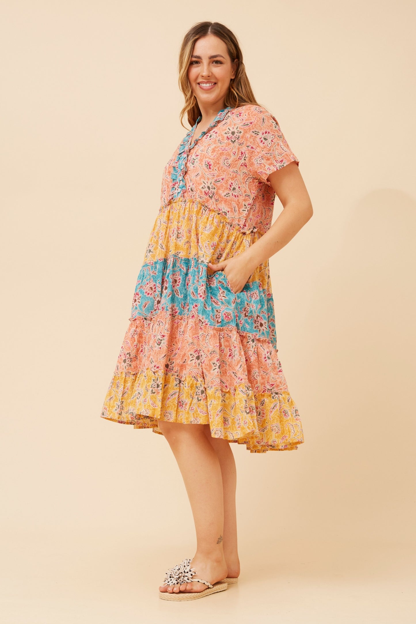 KEISHA MINI DRESS - CORAL