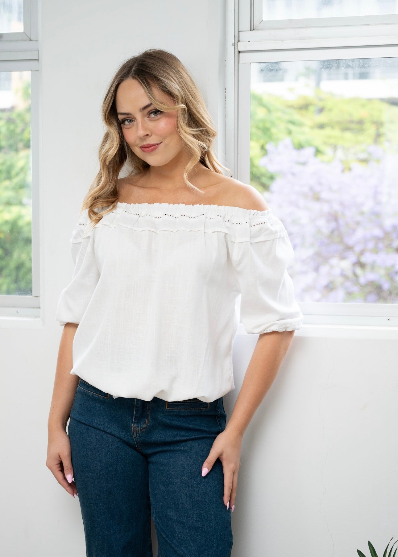 LEIGHTON TOP - WHITE