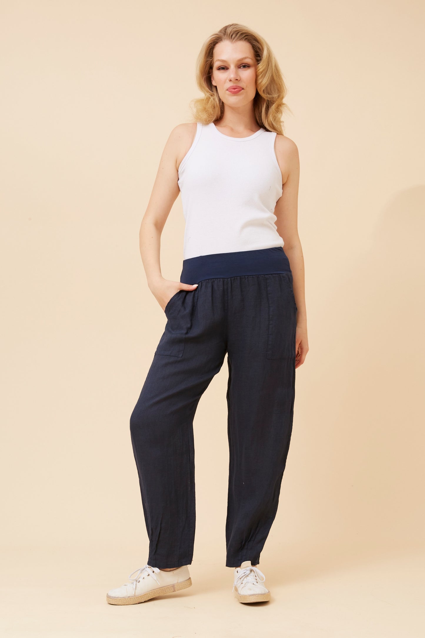 TASH PANTS - NAVY